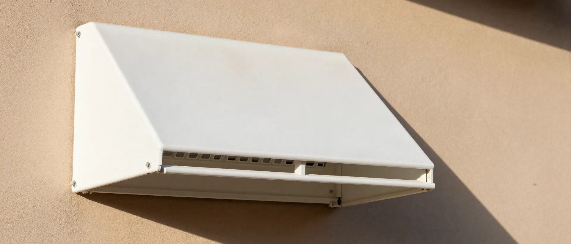 Exterior dryer vent hood with the damper open and clear airflow